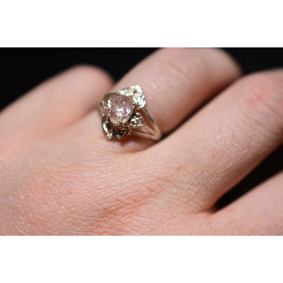 Art Deco Ring Raw Diamond Ring Rough Diamond Ring promise anniversary gi… - Picture 1 of 4